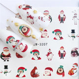 ZKO Colorful Mixed Flower Nail Sticker Water Transfer Full Wraps Manicure Tips Decals Nail Xmas Glitter