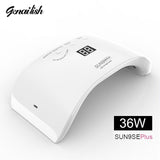 genailish SUN9SEPLUS 36W UV Lamp LED Lamps Nail dryer Double Power Nail Lamps for Nail UV Gels Polish USB Charge Nail Art Tools