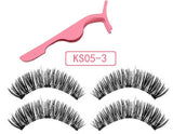 magnetic eyelashes with 3 magnetic magnets lashes natural false eyelashes magnet lash with eye lash applicator 24P-Z-3-T