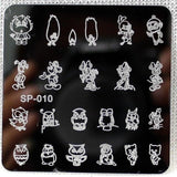 nail stamping plates cartoon stamping plate  SP design nail art image plate Equipment Stamp Stamping Plates Manicure Template