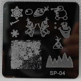 nail stamping plates cartoon stamping plate  SP design nail art image plate Equipment Stamp Stamping Plates Manicure Template