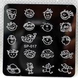 nail stamping plates cartoon stamping plate  SP design nail art image plate Equipment Stamp Stamping Plates Manicure Template