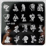 nail stamping plates cartoon stamping plate  SP design nail art image plate Equipment Stamp Stamping Plates Manicure Template