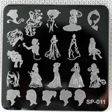 nail stamping plates cartoon stamping plate  SP design nail art image plate Equipment Stamp Stamping Plates Manicure Template