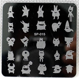 nail stamping plates cartoon stamping plate  SP design nail art image plate Equipment Stamp Stamping Plates Manicure Template