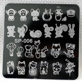 nail stamping plates cartoon stamping plate  SP design nail art image plate Equipment Stamp Stamping Plates Manicure Template