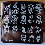 nail stamping plates cartoon stamping plate  SP design nail art image plate Equipment Stamp Stamping Plates Manicure Template