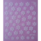 white 3D snowflake design Water Transfer Nails Art Sticker decals lady women manicure tools Nail Wraps Decals