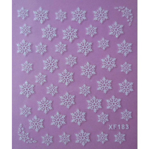 white 3D snowflake design Water Transfer Nails Art Sticker decals lady women manicure tools Nail Wraps Decals